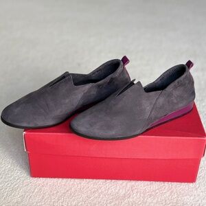 Arche Slip-On Shoes – Grey and purple Nubuck Leather made in France size38EU New